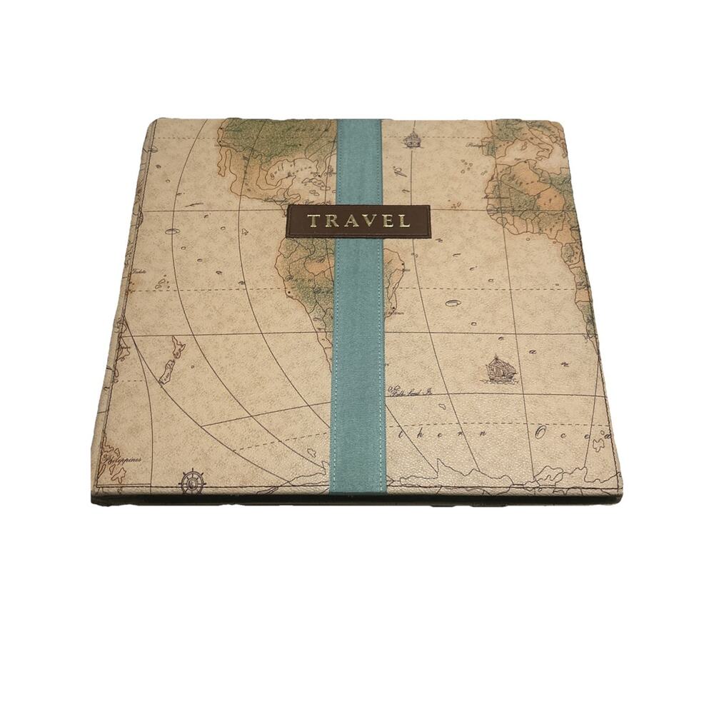 Travel Theme Bound Photo Album/Scrapbook Absolutely Beautiful 14x13 inch  Mint
